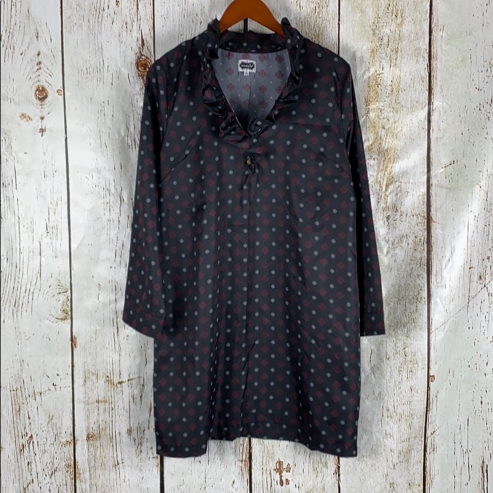 Mudpie ruffle neck tunic dress
